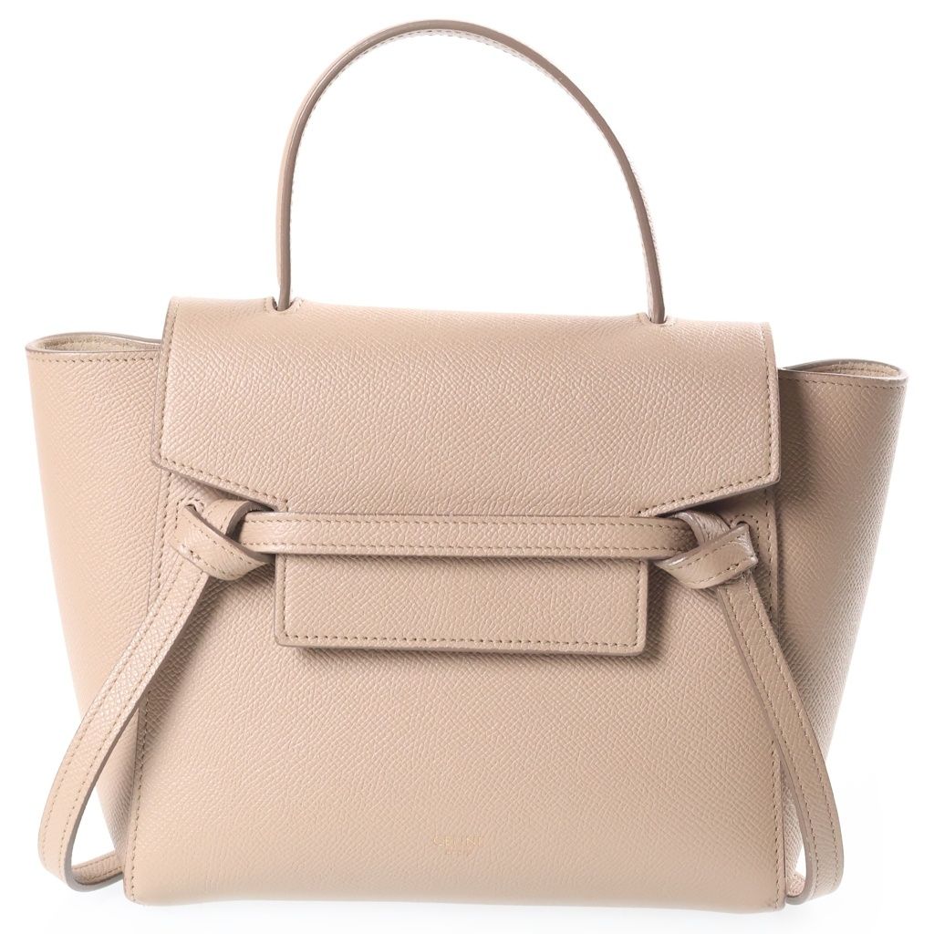 Celine Belt Bag Nano Leather 2-Way Beige Gold