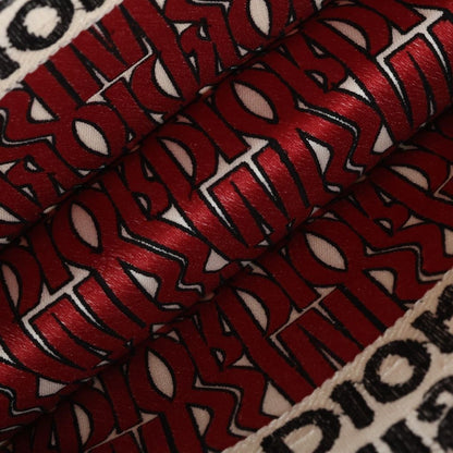 Dior Miss All Over Book Tote Handbag Red Canvas — view 7