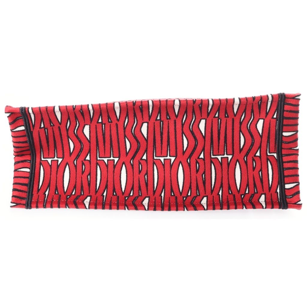 Dior Miss All Over Book Tote Handbag Red Canvas — view 4