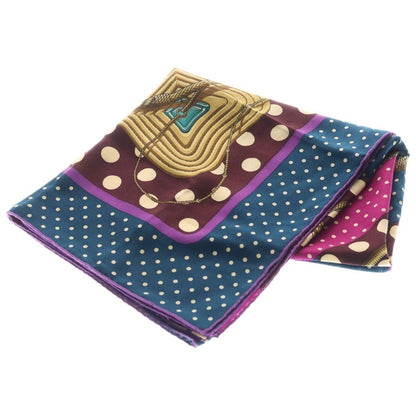 Hermes Carre 140 Clic Clac All Over Print Cashmere Silk Scarf Purple