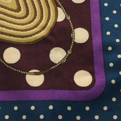 Hermes Carre 140 Clic Clac All Over Print Cashmere Silk Scarf Purple — view 2