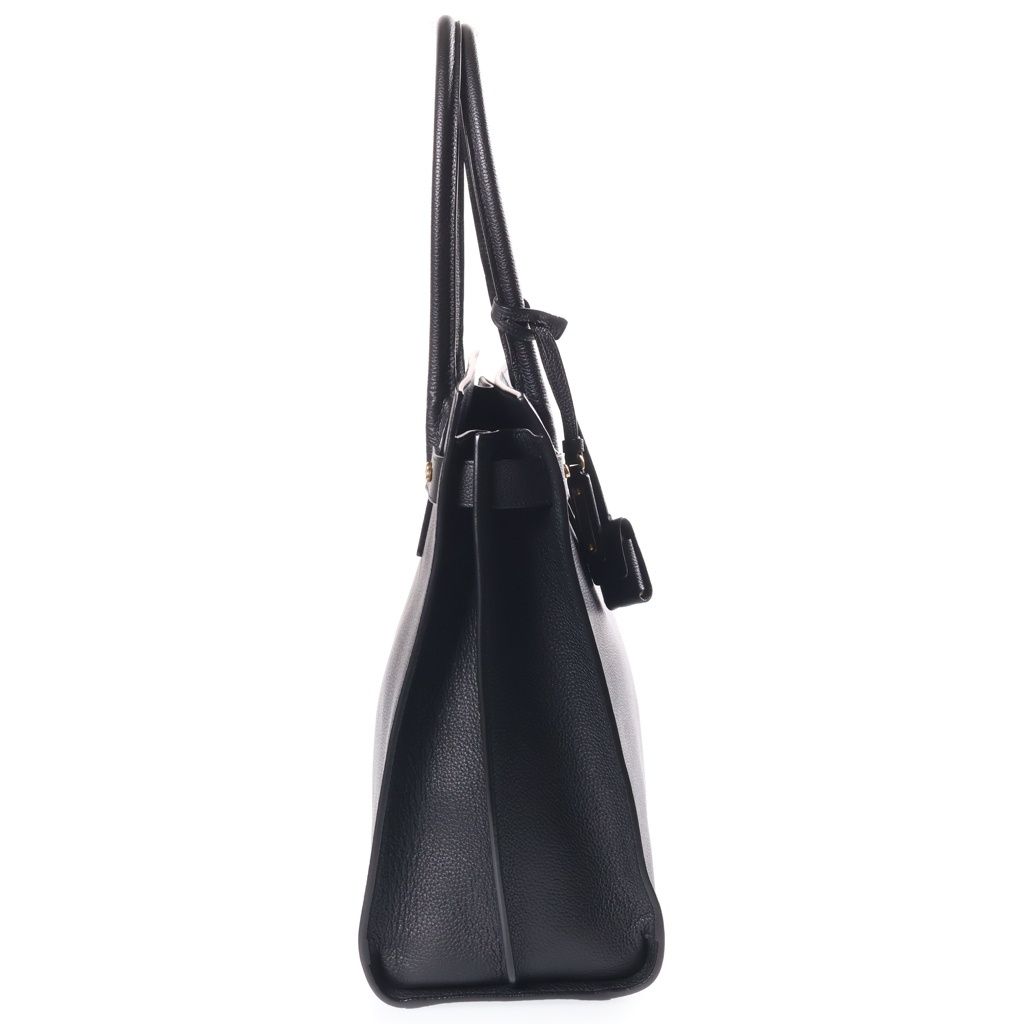 Saint Laurent Paris Sac de Jour Souple Leather Tote Bag Black — view 3