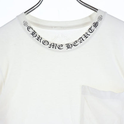 Chrome Hearts CH Short Sleeve Neck Logo Print T-Shirt White — view 3