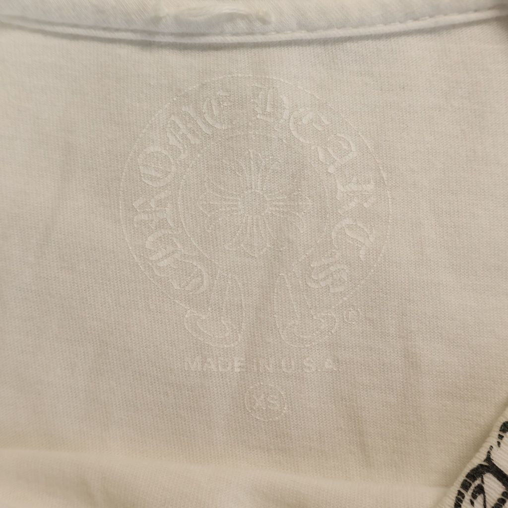 Chrome Hearts CH Short Sleeve Neck Logo Print T-Shirt White — view 7