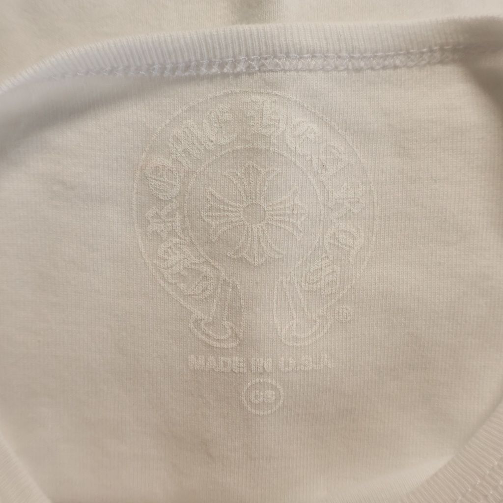 Chrome Hearts Short Sleeve Tee Lip Print Cropped Crew Neck T-Shirt White — view 7