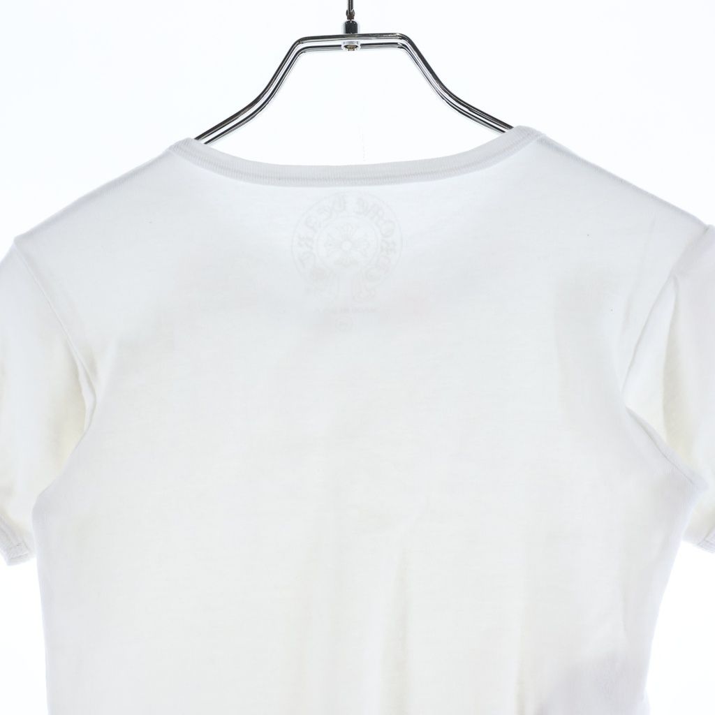 Chrome Hearts Short Sleeve Tee Lip Print Cropped Crew Neck T-Shirt White — view 4