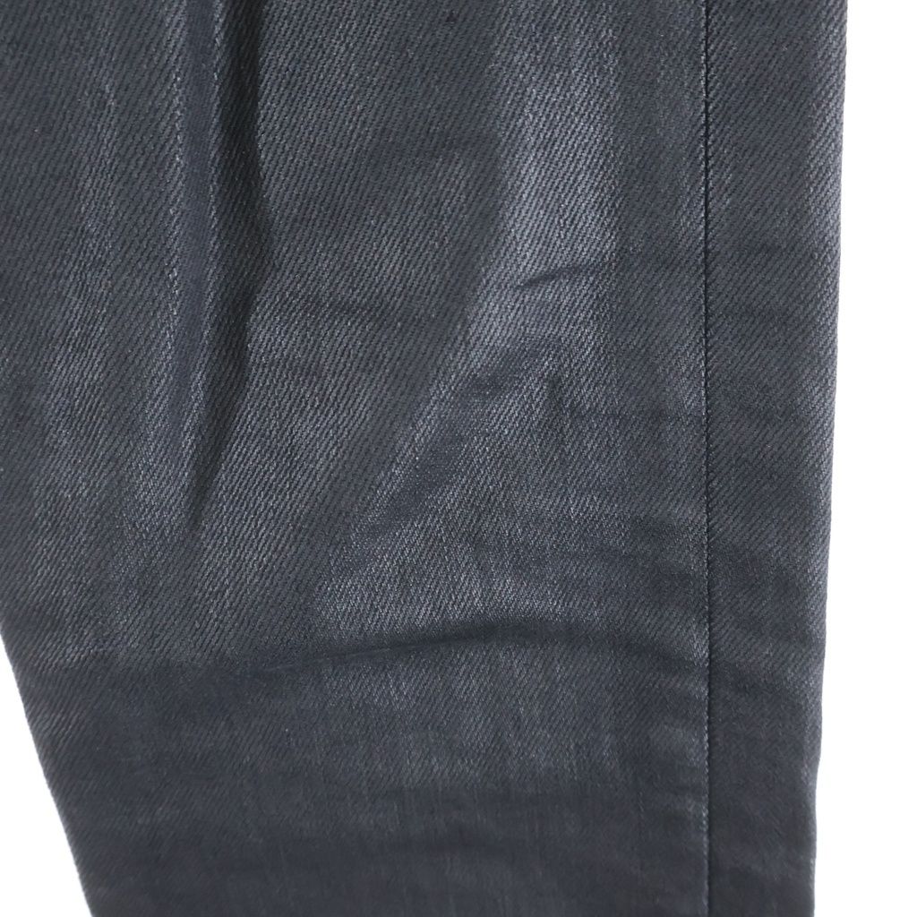 Saint Laurent Paris 15 SS Hedi Slimane Era Coated Skinny Denim Pants Black — view 5