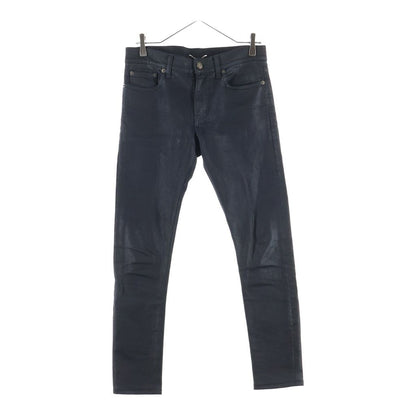 Saint Laurent Paris 15 SS Hedi Slimane Era Coated Skinny Denim Pants Black