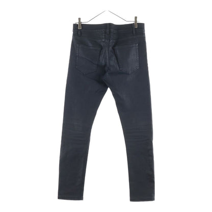 Saint Laurent Paris 15 SS Hedi Slimane Era Coated Skinny Denim Pants Black — view 2