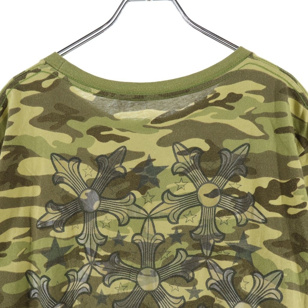 Chrome Hearts Vintage Star Short Sleeve Tee Print T-Shirt Camouflage Green — view 4