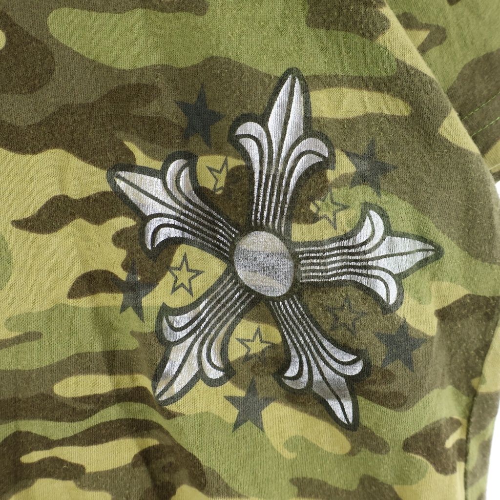 Chrome Hearts Vintage Star Short Sleeve Tee Print T-Shirt Camouflage Green — view 6