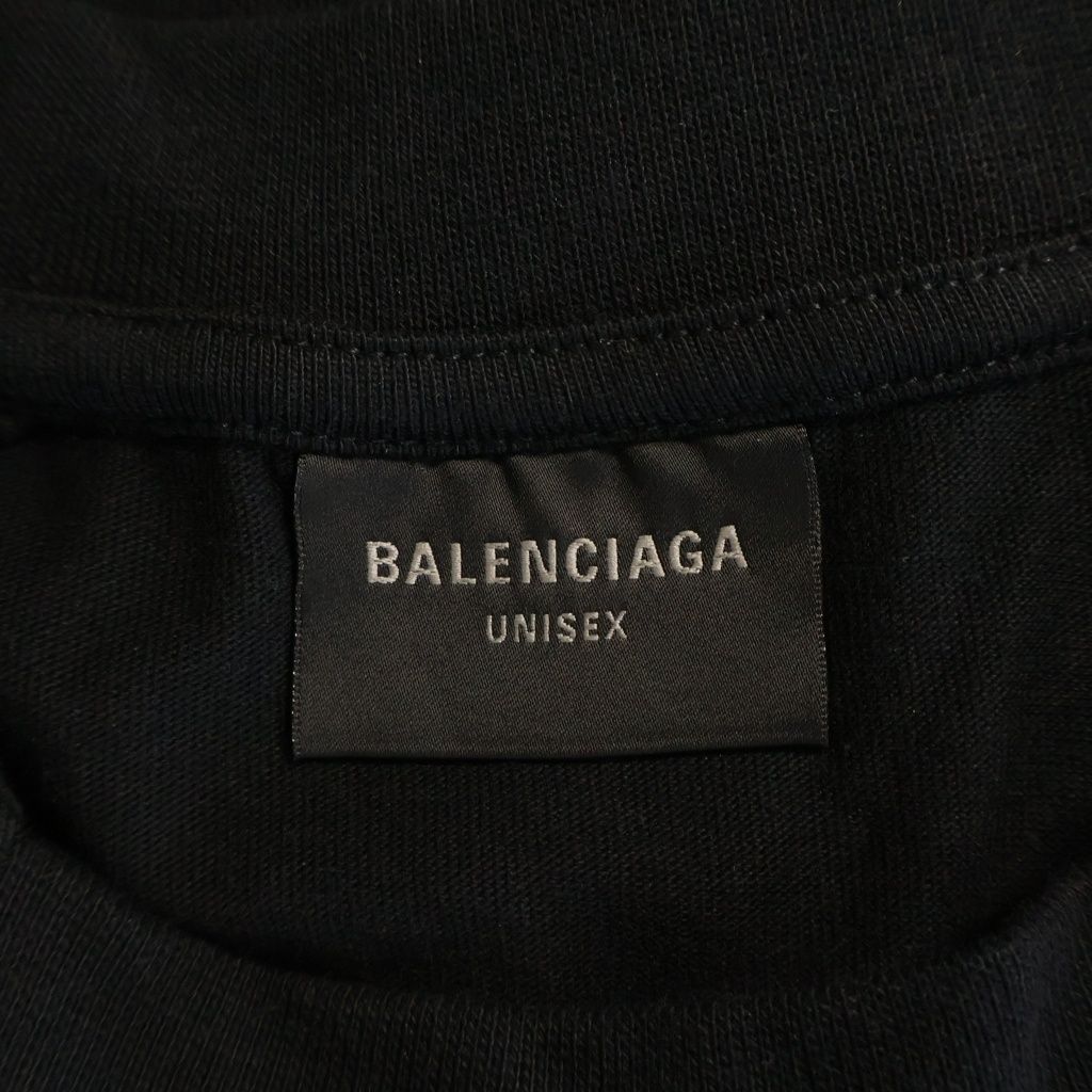 Balenciaga 24 SS Paris Soccer Football Long Sleeve T-Shirt Black — view 6