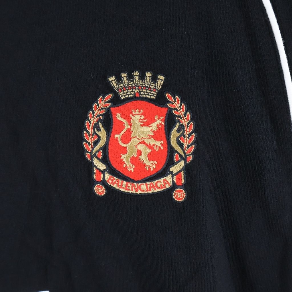 Balenciaga 24 SS Paris Soccer Football Long Sleeve T-Shirt Black — view 4