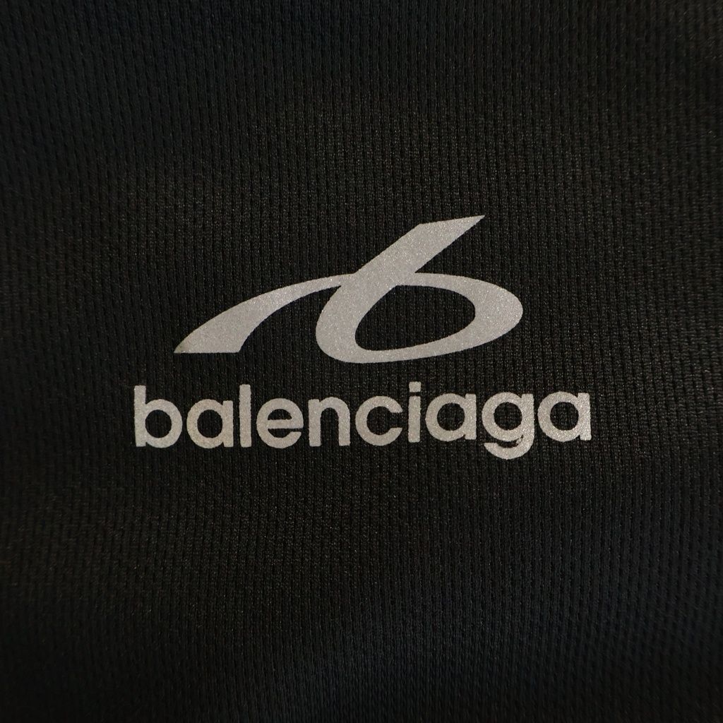 Balenciaga Front Logo Game Short Sleeve T-Shirt Black — view 6