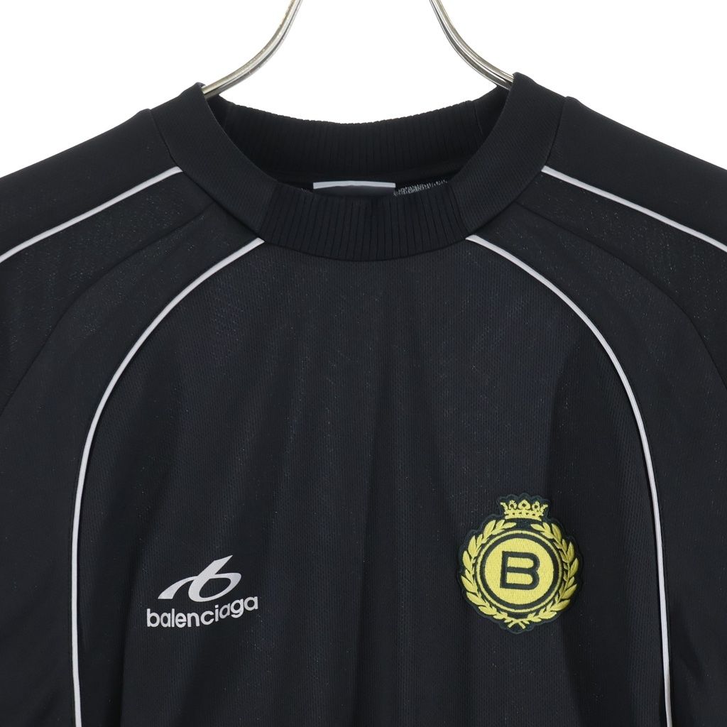 Balenciaga Front Logo Game Short Sleeve T-Shirt Black — view 3