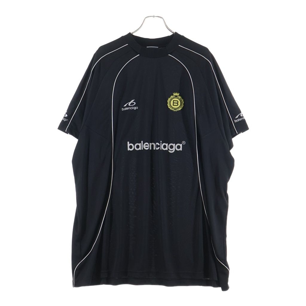 Balenciaga Front Logo Game Short Sleeve T-Shirt Black