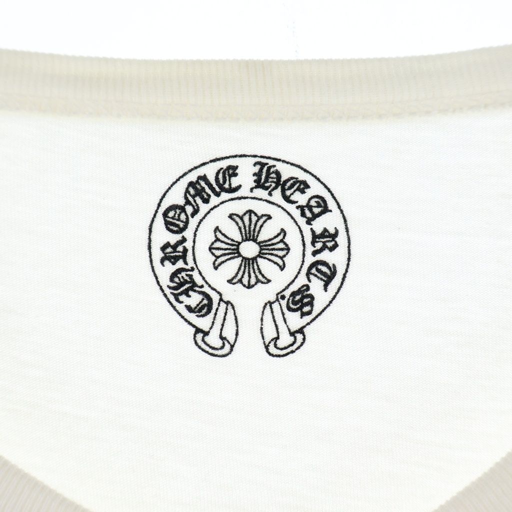 Chrome Hearts LS Hnly Logo Back Print Henley Neck Long Sleeve Thermal T-Shirt — view 7