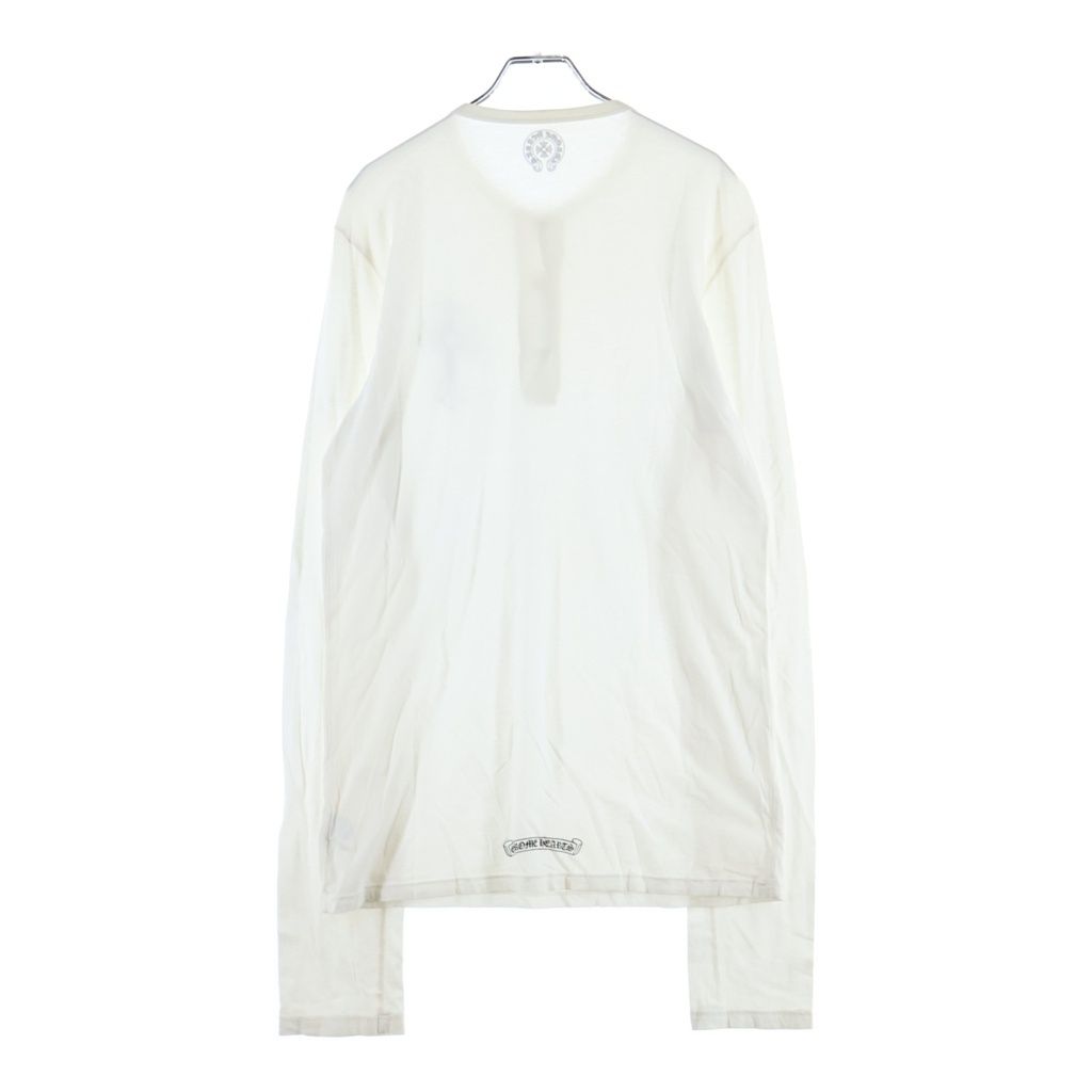 Chrome Hearts LS Hnly Logo Back Print Henley Neck Long Sleeve Thermal T-Shirt — view 2