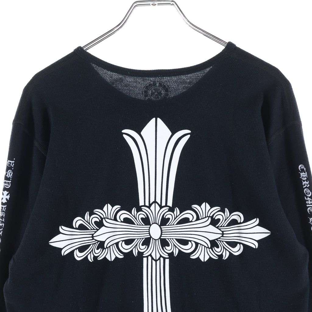 Chrome Hearts Thermal Long Sleeve Flrl Floral Cross Black — view 4