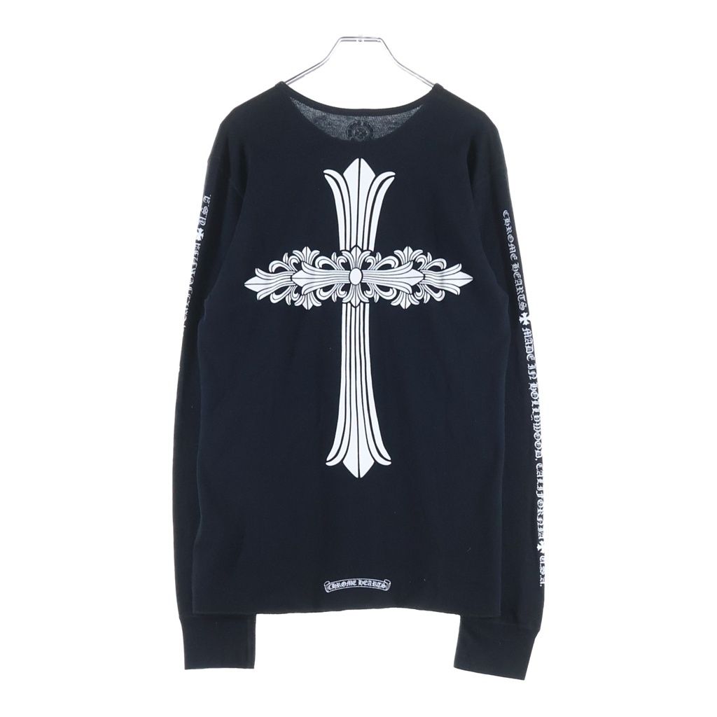 Chrome Hearts Thermal Long Sleeve Flrl Floral Cross Black