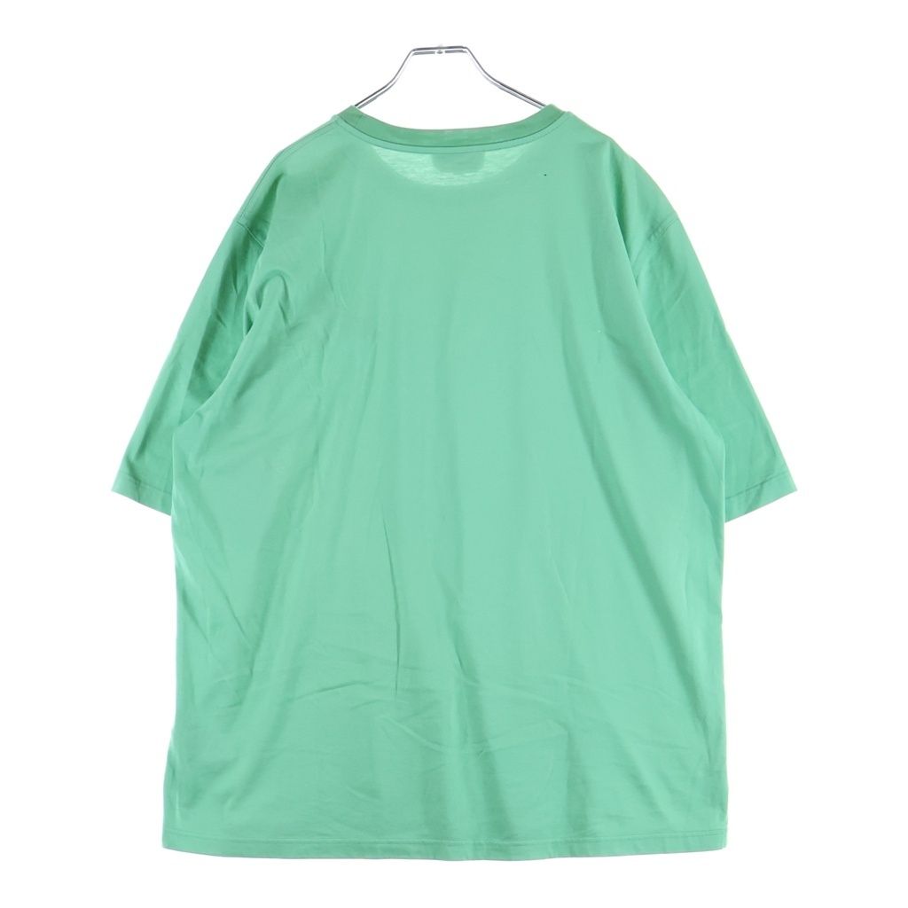 Hermes 22 SS Hose Leather Motif Patch Crew Neck Short Sleeve T-Shirt Green — view 2