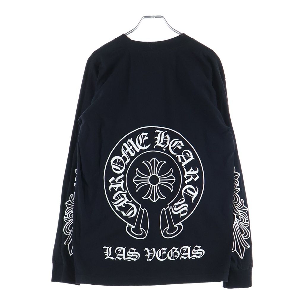 Chrome Hearts Las Vegas Dbl Flrl Horseshoe Long Sleeve Tee Las Limited Double