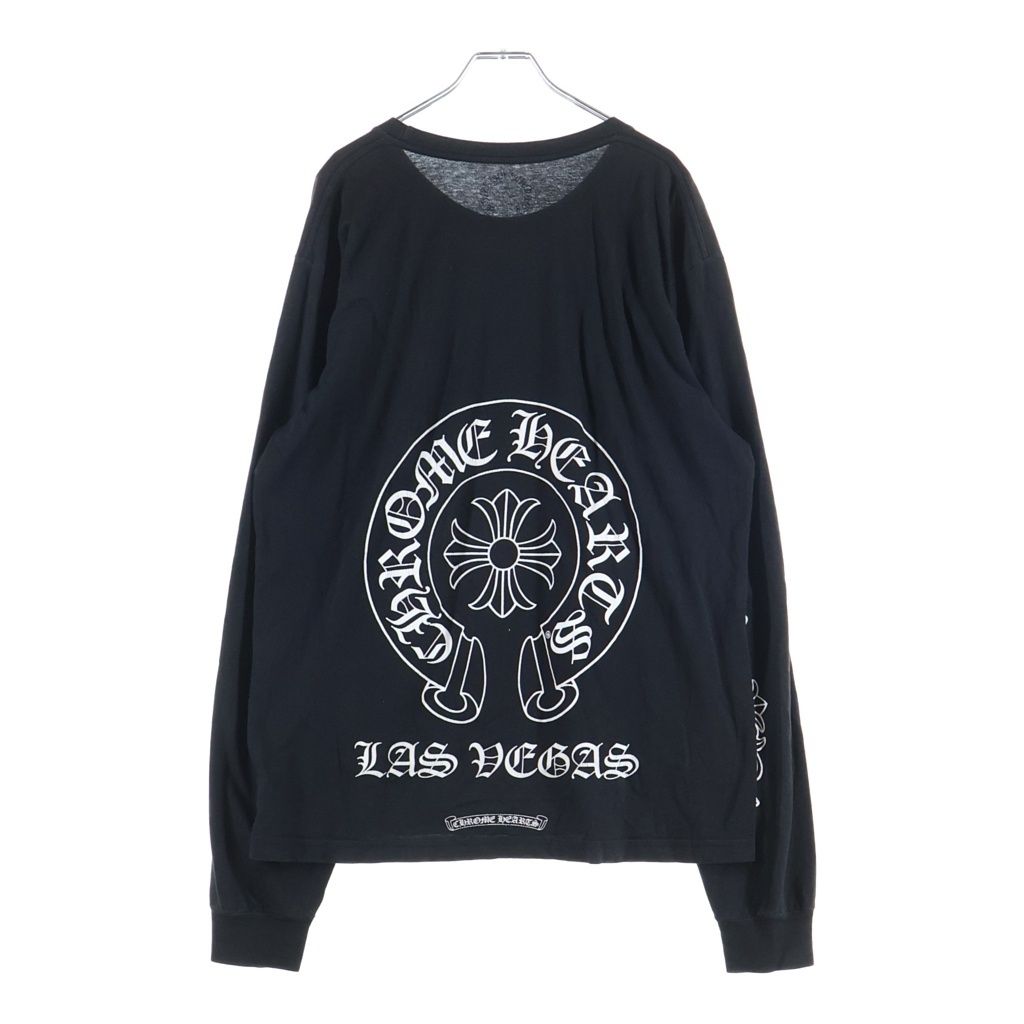 Chrome Hearts Las Vegas Dbl Flrl Horseshoe Long Sleeve Tee Las Limited Double
