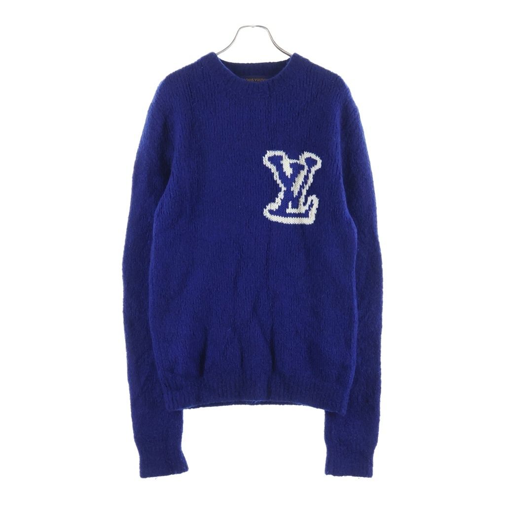 Louis Vuitton LV Intarsia Crew Neck Knit Blue Vss Sweater