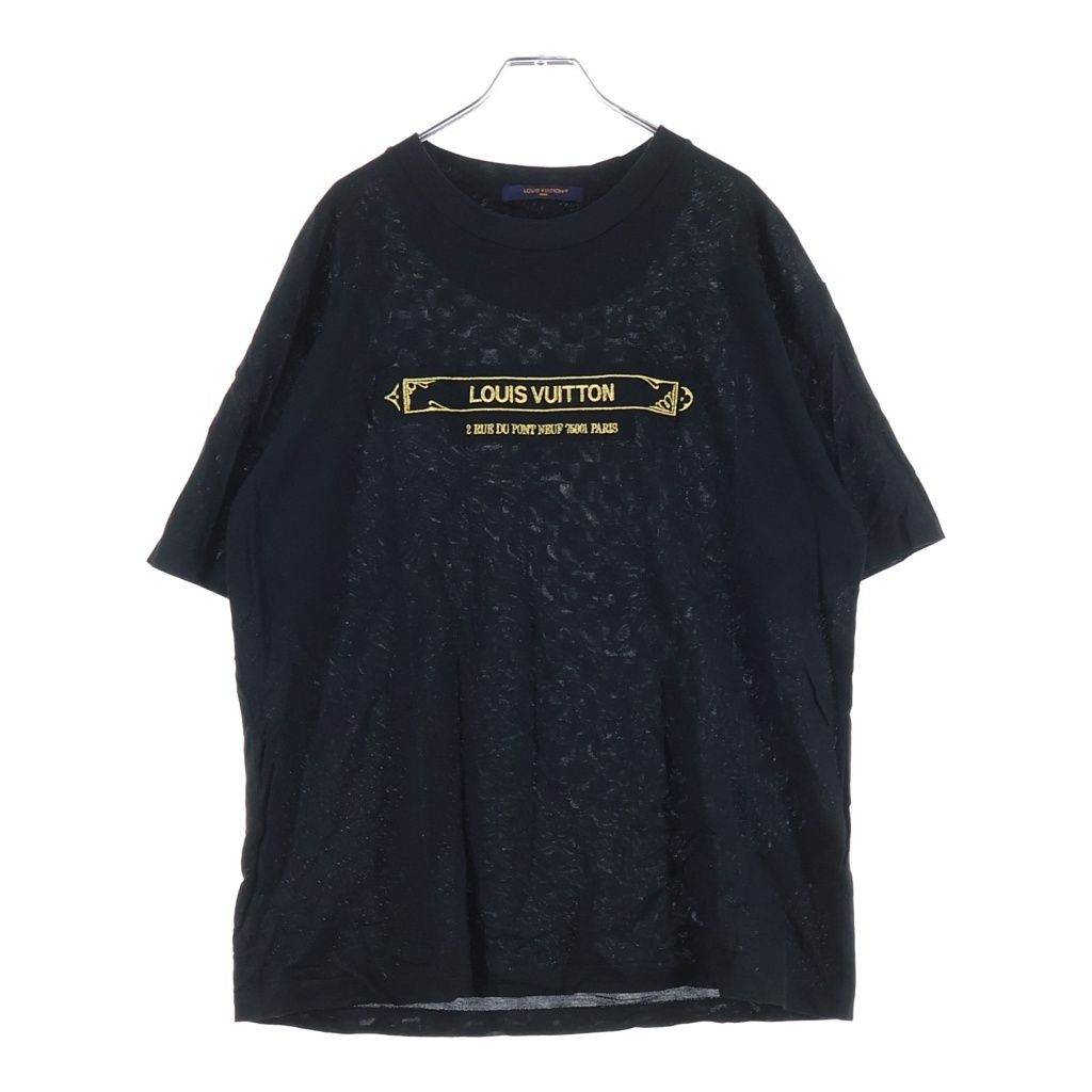 Louis Vuitton 25 AW Embellished Damier Piquet Crew Neck Short Sleeve T-Shirt