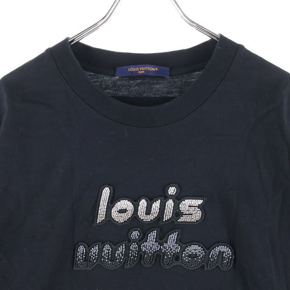Louis Vuitton 23 AW Embroidered Beads Crew Neck Short Sleeve T-Shirt Black — view 3