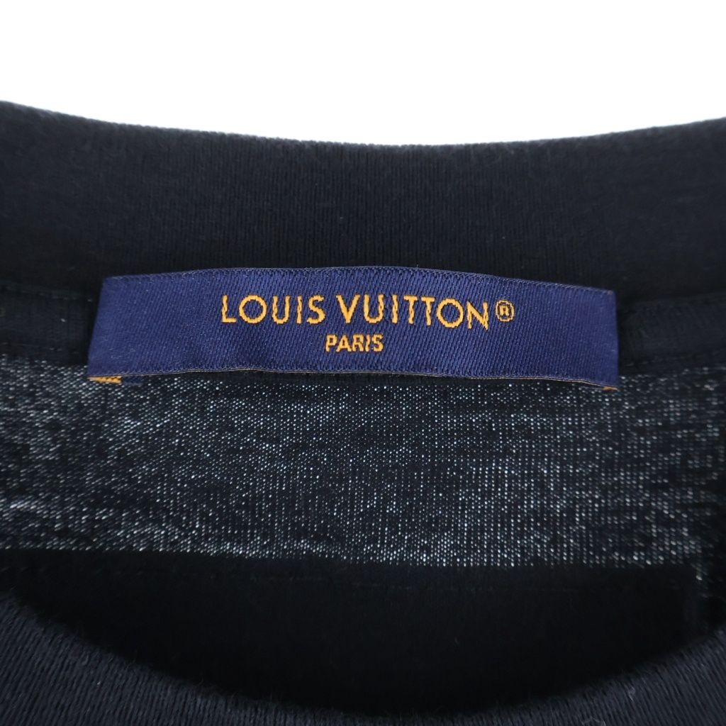 Louis Vuitton 23 AW Embroidered Beads Crew Neck Short Sleeve T-Shirt Black — view 6