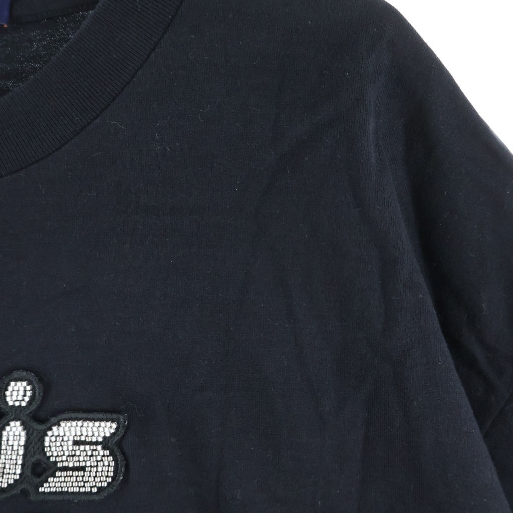Louis Vuitton 23 AW Embroidered Beads Crew Neck Short Sleeve T-Shirt Black — view 4
