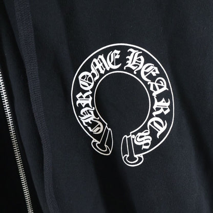 Chrome Hearts Sweatshirt HD Zip Sleeves Floral Back Horseshoe Zip Up Hoodie — view 5