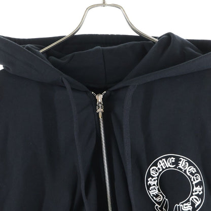 Chrome Hearts Sweatshirt HD Zip Sleeves Floral Back Horseshoe Zip Up Hoodie — view 3