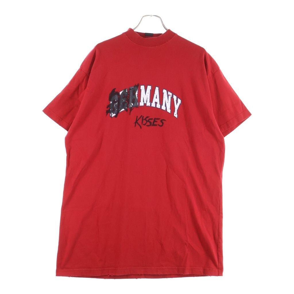 Balenciaga 23 SS Many Kisses Crew Neck Short Sleeve T-Shirt Red