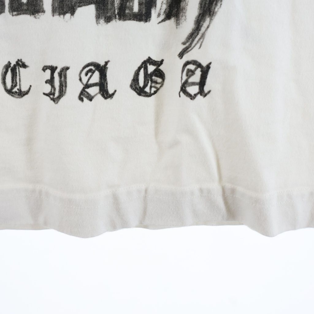Balenciaga 24 SS Metal Logo Print Crew Neck Short Sleeve T-Shirt White — view 5