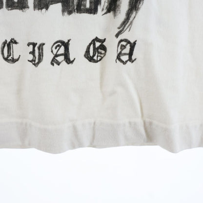 Balenciaga 24 SS Metal Logo Print Crew Neck Short Sleeve T-Shirt White — view 5