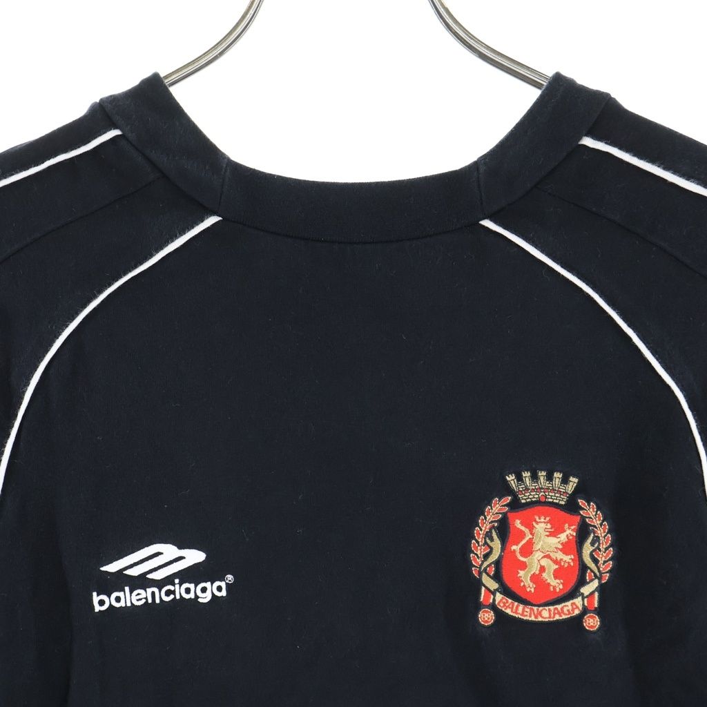 Balenciaga 24 SS Paris Soccer Oversized T-Shirt Black — view 3