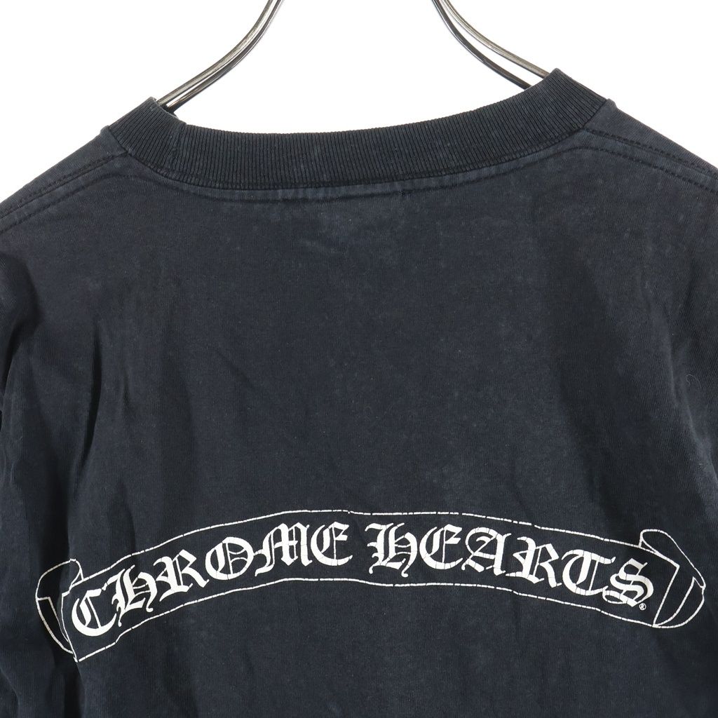 Chrome Hearts CH Long Sleeve T-Shirt Backscroll Logo T Black — view 4
