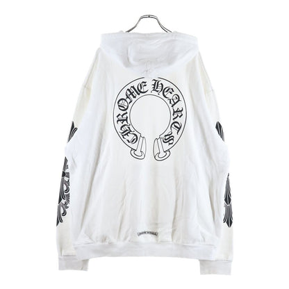 Chrome Hearts Horse Shoe Flrl Back Horseshoe Sleeves Floral Pullover Sweatshirt