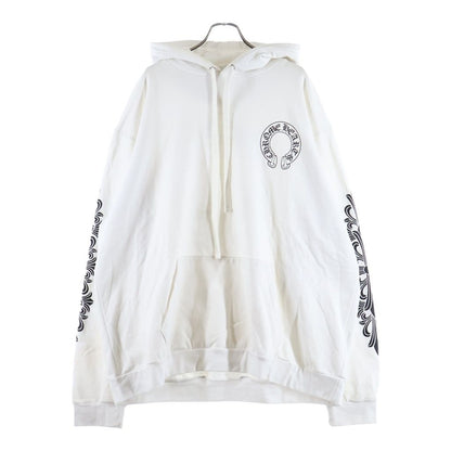 Chrome Hearts Horse Shoe Flrl Back Horseshoe Sleeves Floral Pullover Sweatshirt — view 2