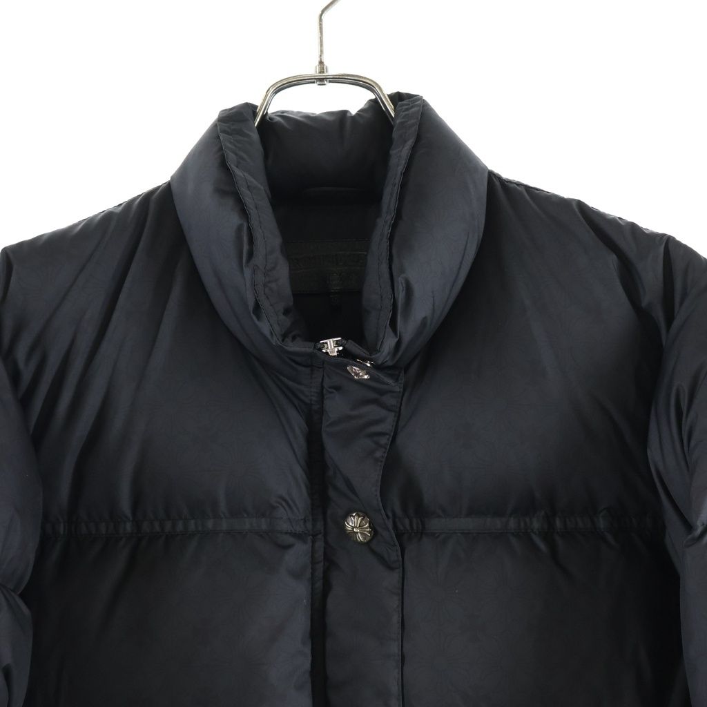 Chrome Hearts CH Plus Stiff Down Jacket CH All Over Print Cross Ball Button — view 3