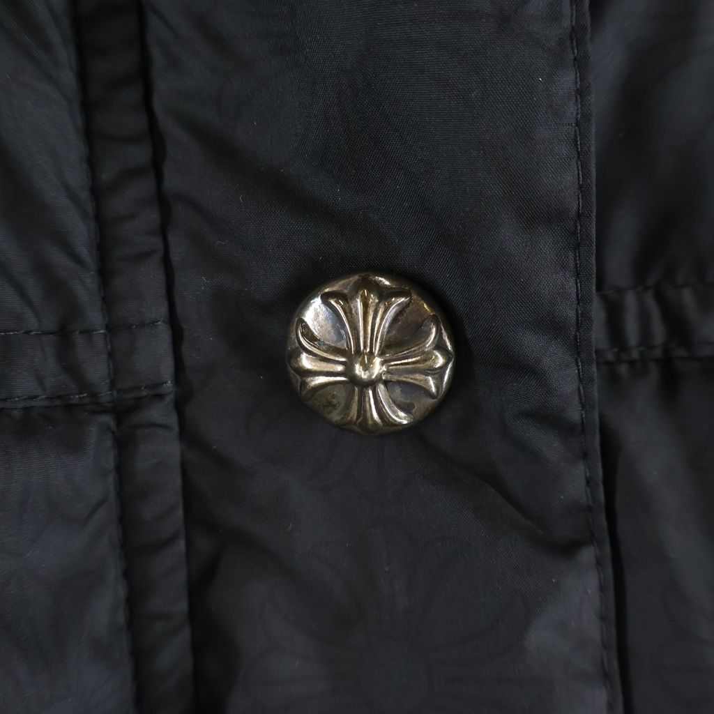 Chrome Hearts CH Plus Stiff Down Jacket CH All Over Print Cross Ball Button — view 6