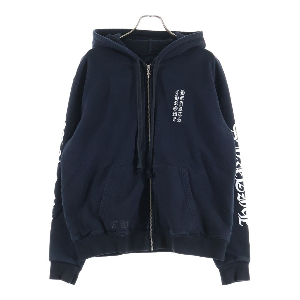 Chrome Hearts Thermal Sweatshirt HD Zip Lining Logo Print Dagger Zip Up Hoodie