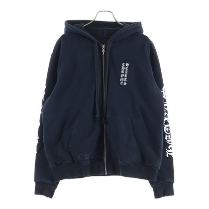 Chrome Hearts Thermal Sweatshirt HD Zip Lining Logo Print Dagger Zip Up Hoodie