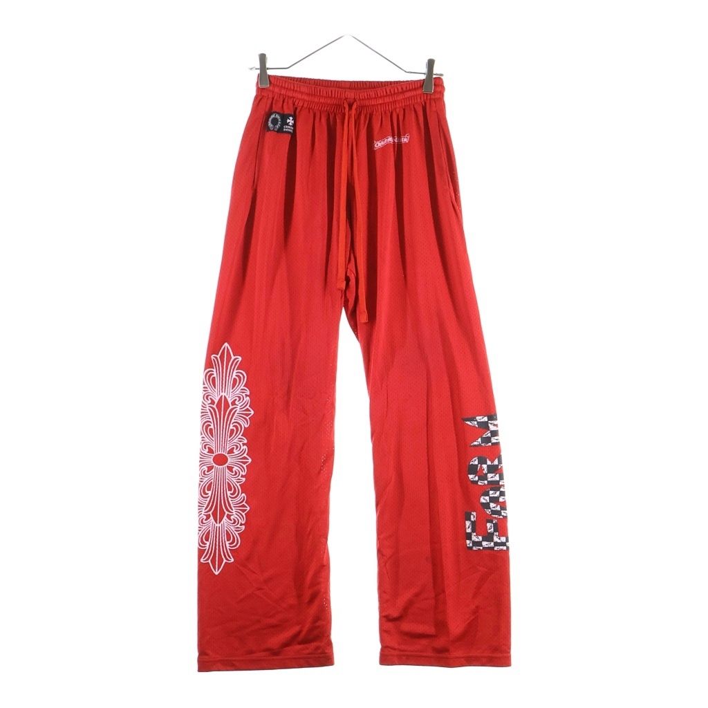Chrome Hearts Matty Boy Form Mesh Varsity Long Pants Boy Nylon Red S