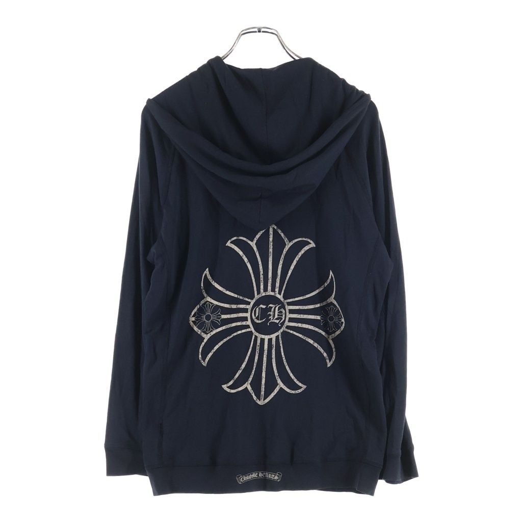 Chrome Hearts Vintage Sweatshirt HD Zip CH Plus Print Hoodie Black Beige