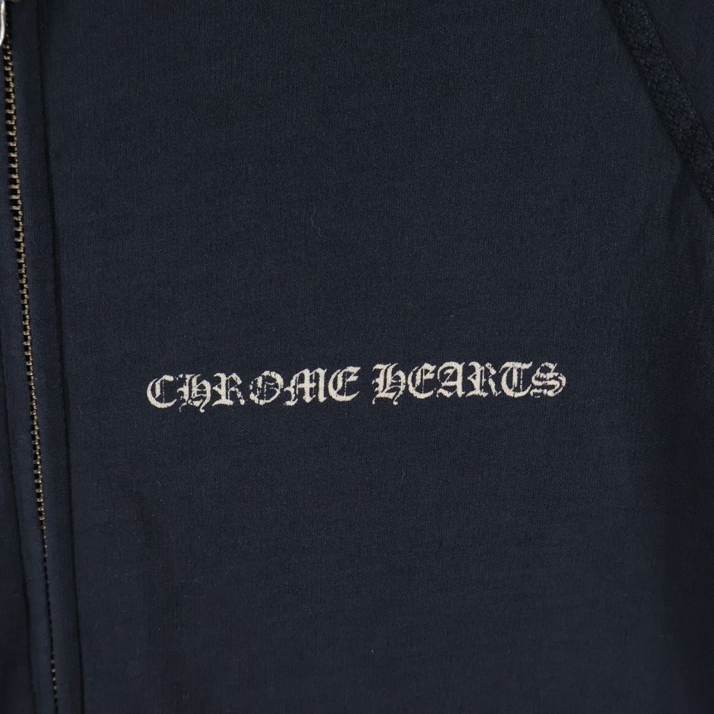 Chrome Hearts Vintage Sweatshirt HD Zip CH Plus Print Hoodie Black Beige — view 4