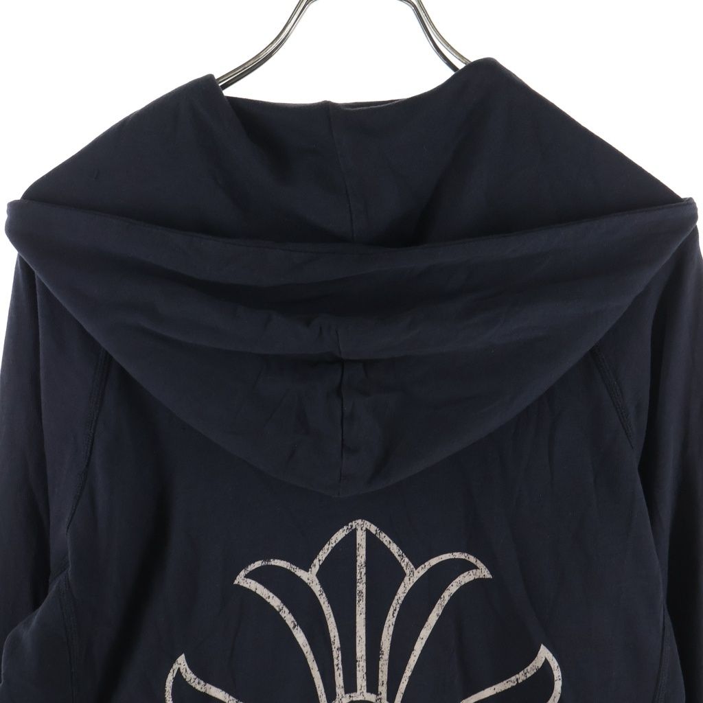 Chrome Hearts Vintage Sweatshirt HD Zip CH Plus Print Hoodie Black Beige — view 4