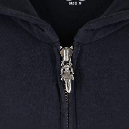 Chrome Hearts Vintage Sweatshirt HD Zip CH Plus Print Hoodie Black Beige — view 6